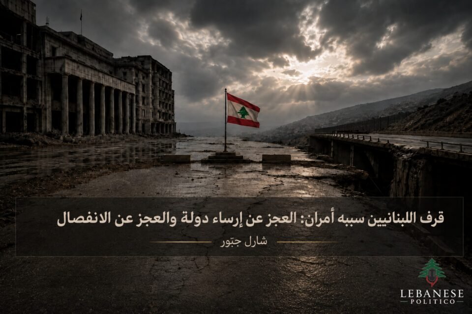 قرف اللبنانيين بين غياب الدولة الفعلية والعجز