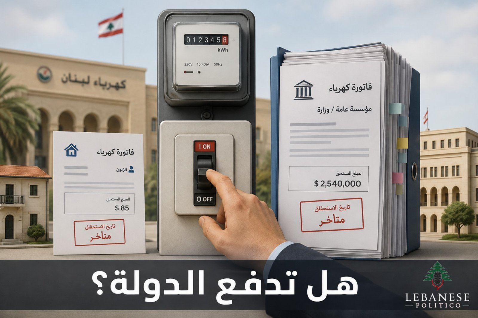 كهرباء لبنان تبدأ قطع التيار عن المؤسسات العامة المتخلّفة