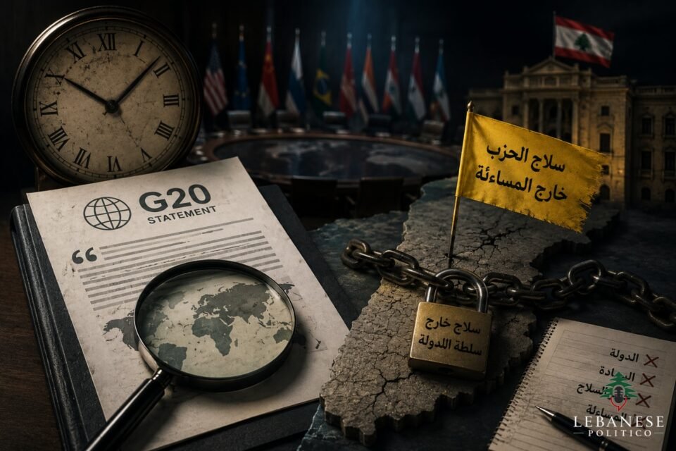 مجموعة العشرين وفؤاد السنيورة وسلاح الحزب