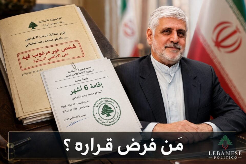 إقامة محمد رضا شيباني في لبنان والجدل حول تراجع الدولة اللبنانية