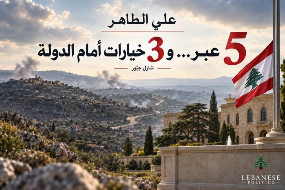 علي الطاهر وخمس عبر من المواجهة وثلاثة خيارات أمام الدولة اللبنانية