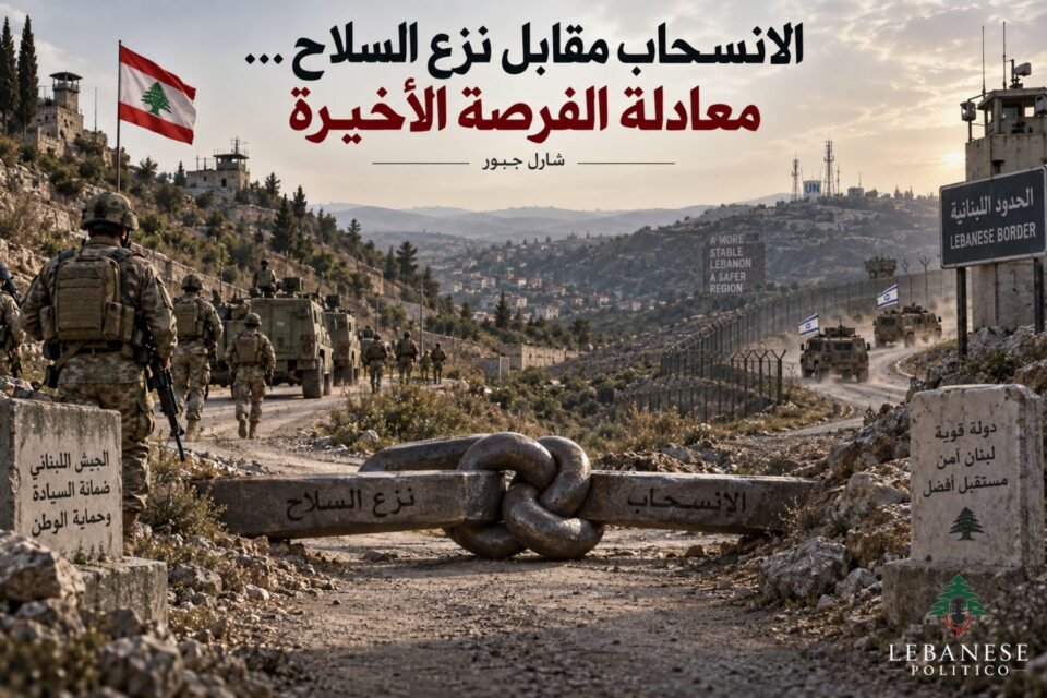 الانسحاب الإسرائيلي من لبنان وربطه بنزع السلاح وبسط سلطة الدولة اللبنانية