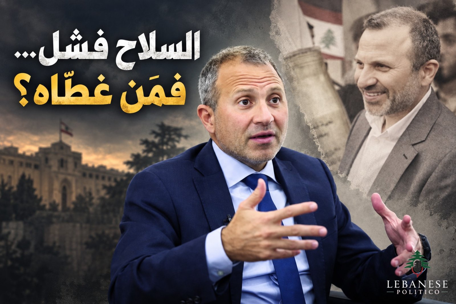 جبران باسيل واعترافه بفشل السلاح في حماية لبنان والسؤال عن سنوات الغطاء السياسي