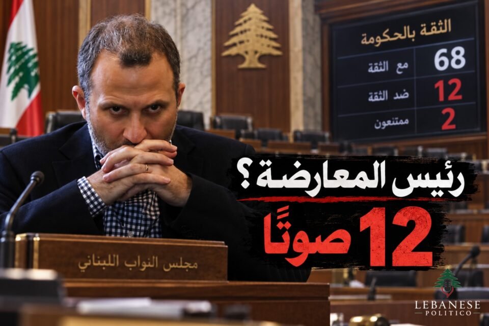 جبران باسيل وتصويت مجلس النواب على الثقة بحكومة نواف سلام بنتيجة 68 صوتًا مقابل 12
