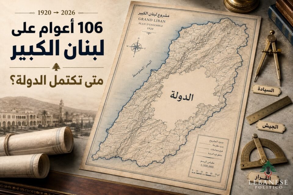 سيادة الدولة اللبنانية بعد 106 أعوام على لبنان الكبير