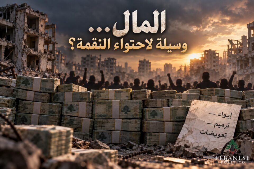 المال كوسيلة: أموال الإيواء والترميم والتعويضات للمتضررين واحتواء النقمة الشعبية