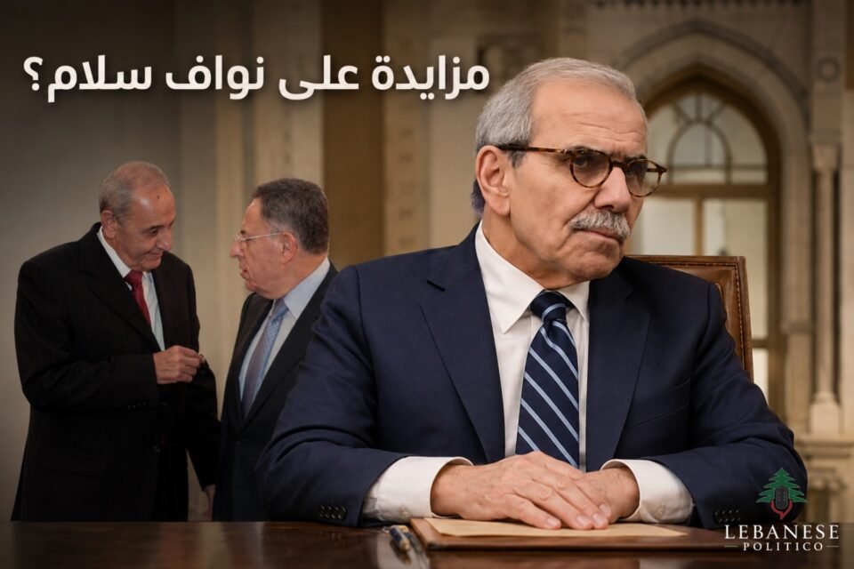 نواف سلام وفؤاد السنيورة ونبيه بري في مشهد يعكس التجاذب السياسي حول رئاسة الحكومة