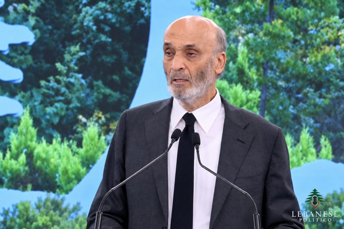 سمير جعجع خلال قداس شهداء المقاومة اللبنانية تحت عنوان فجر السيادة