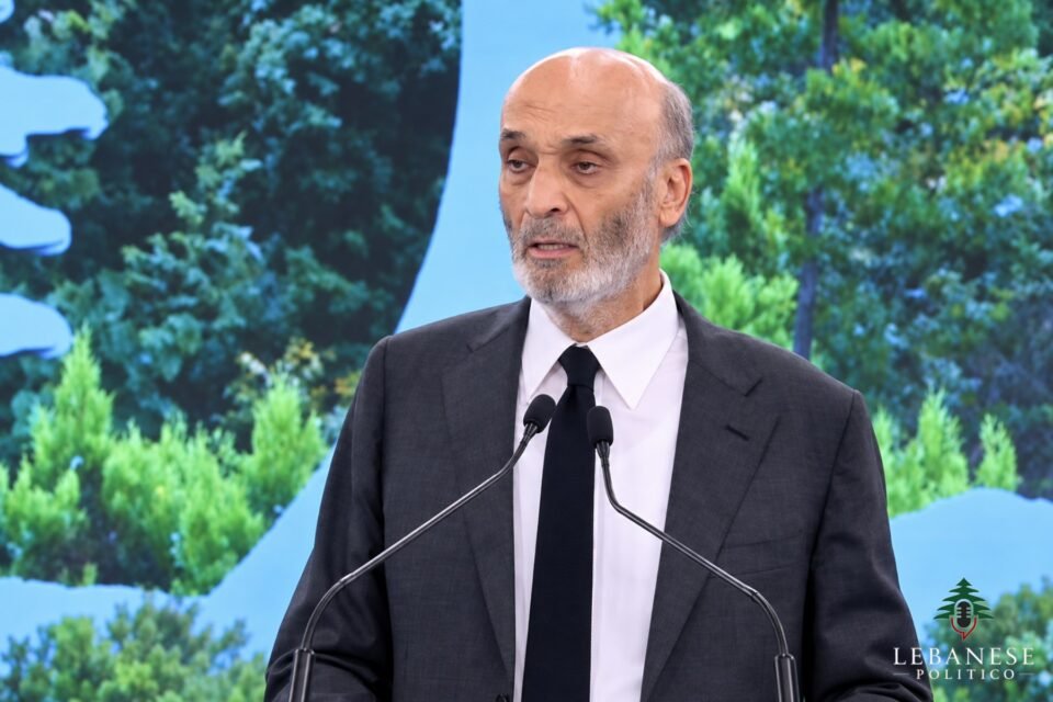 سمير جعجع خلال قداس شهداء المقاومة اللبنانية تحت عنوان فجر السيادة