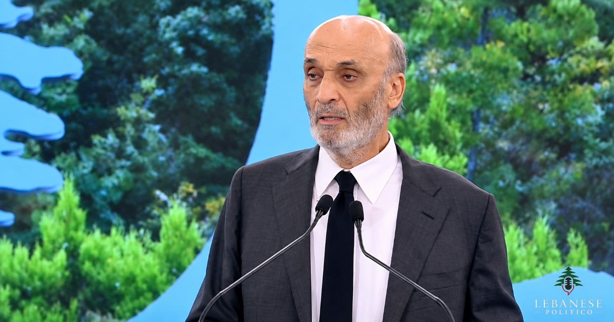 سمير جعجع خلال قداس شهداء المقاومة اللبنانية تحت عنوان فجر السيادة